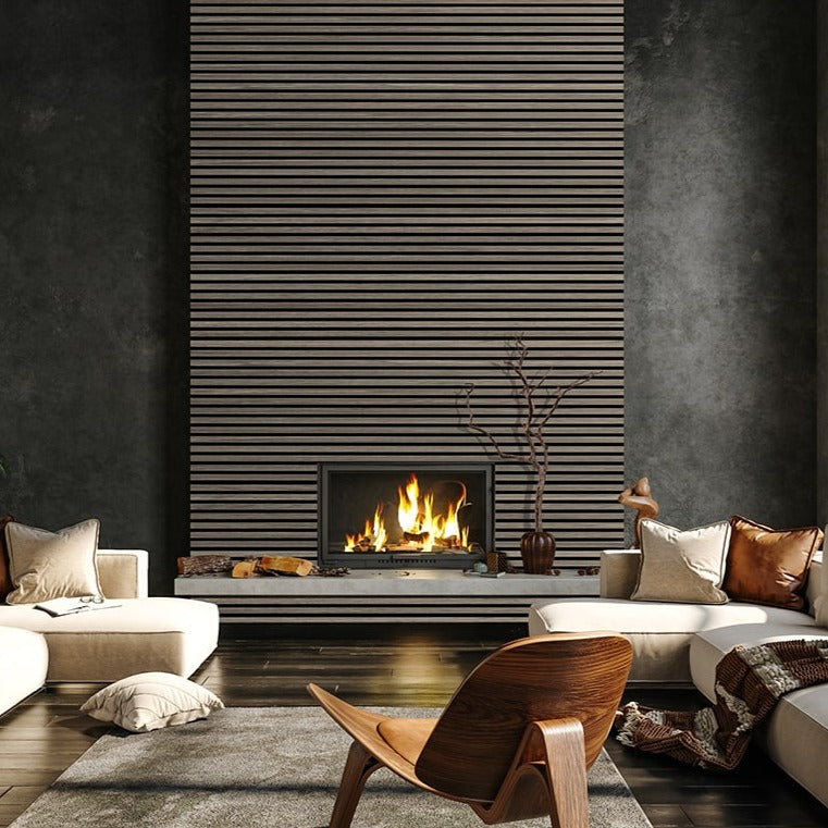 Lamella Series MAX Akusztikus Falpanel Grey Oak