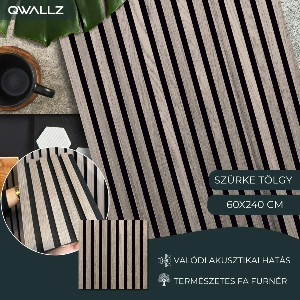 Qwallz termékkép Szürke tölgy 240