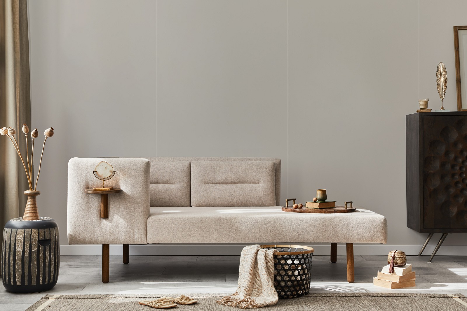 R166 Greige SPC falpanel