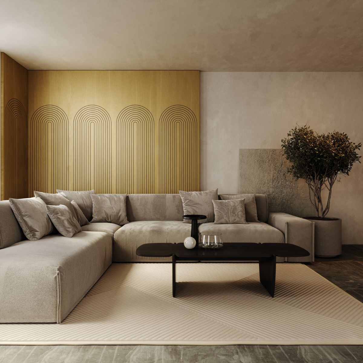 Loopa - nappali enteriőr Japandi kollekció