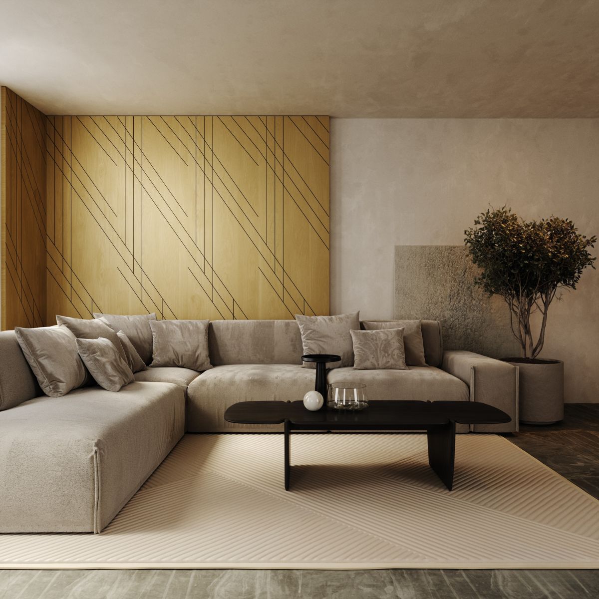 Urban nappali enteriőr - Japandi kollekció