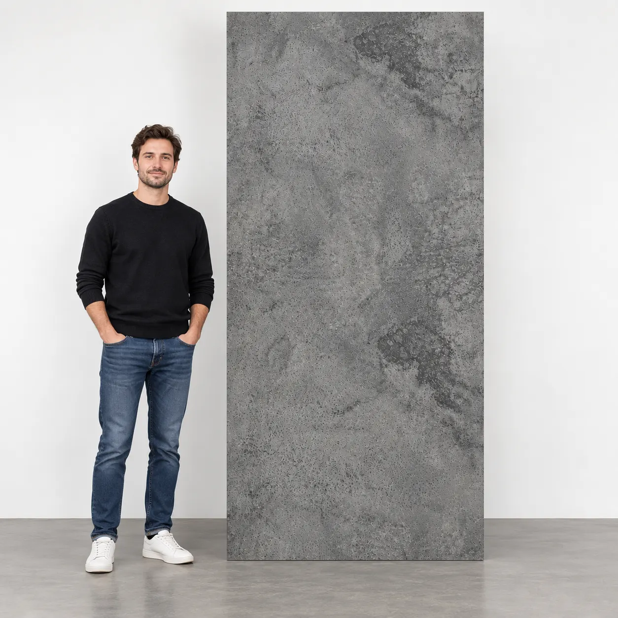 Graphite SM-8006 SPC falpanel méretaránya felnőtt ember mellett