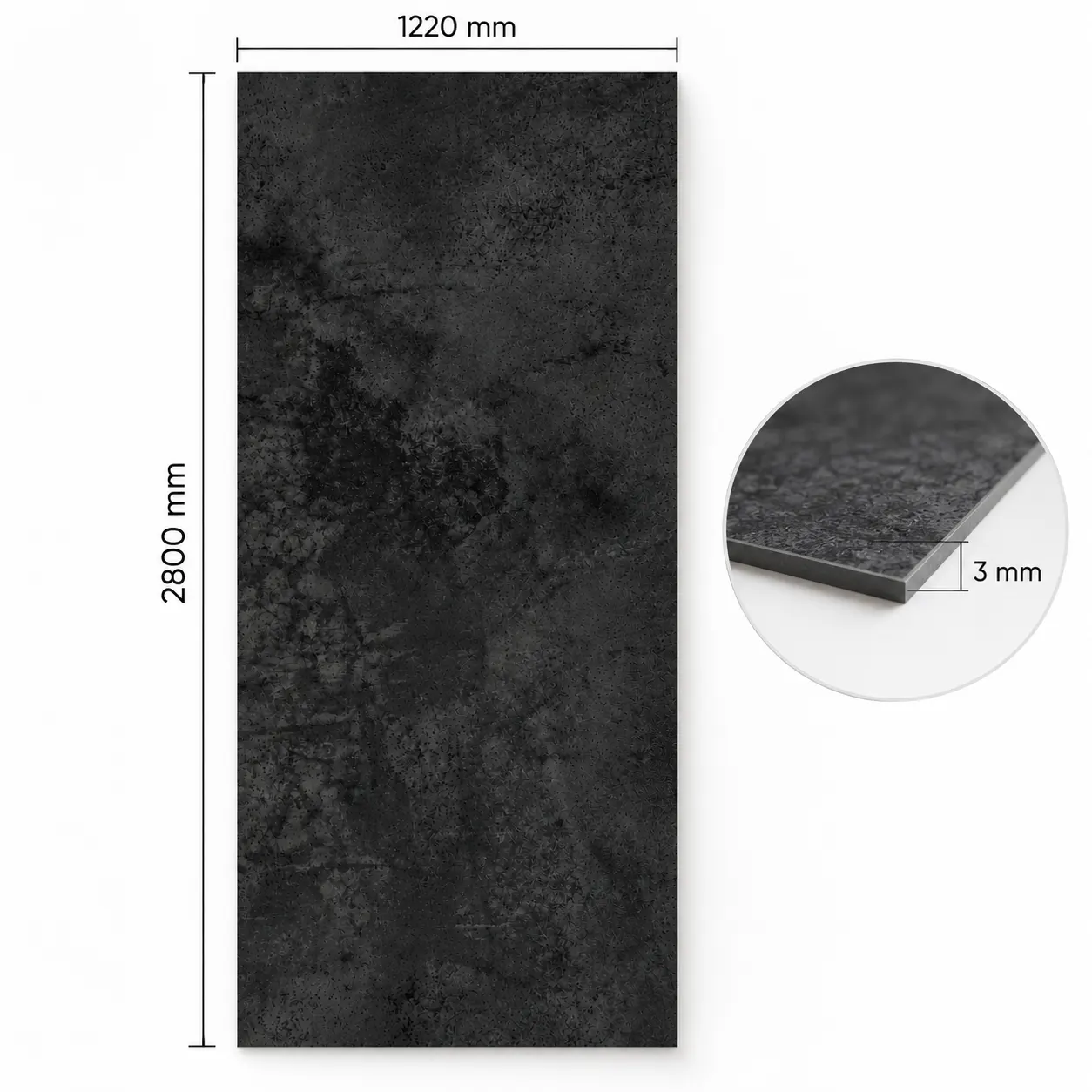 Vardi SM-8003 SPC falpanel méretei: 122 × 280 cm, 3 mm vastag