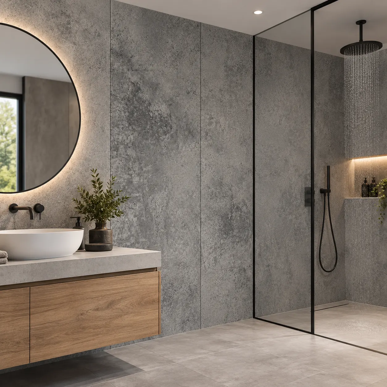 Graphite SM-8006 SPC falpanel modern fürdőszobai falburkolatként