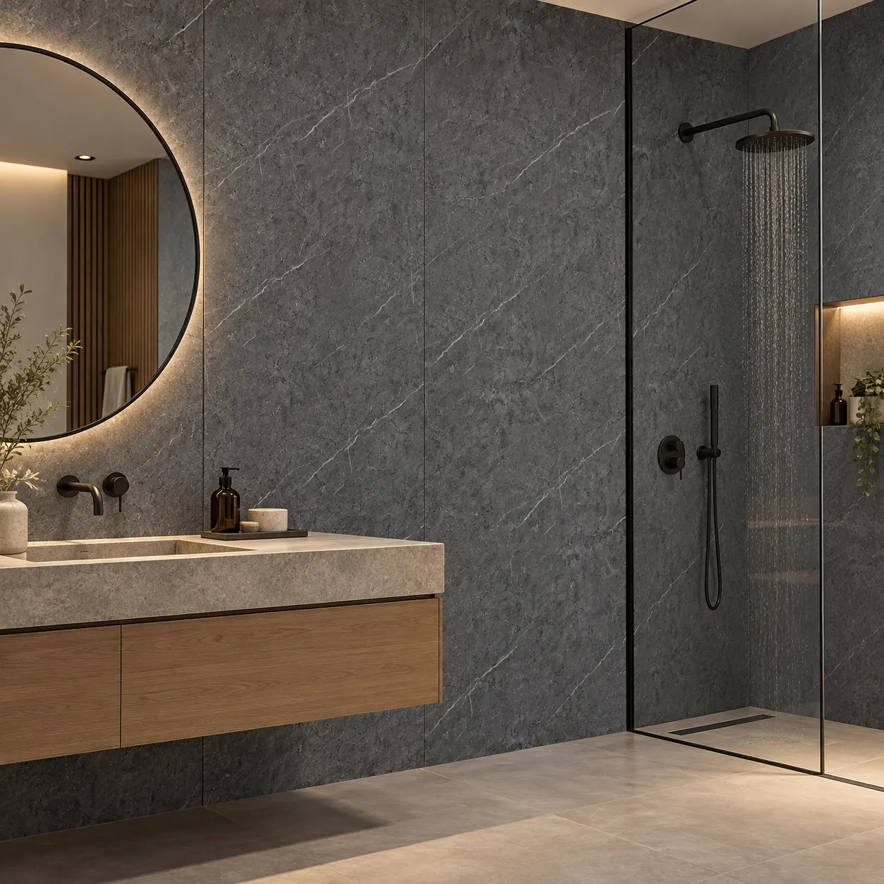 Silver Stone SM-8009 SPC falpanel modern fürdőszobai falburkolatként