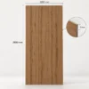 Wood Series MX05 fahatású falpanel méretei: 1200 × 2800 mm, 5 mm vastagság